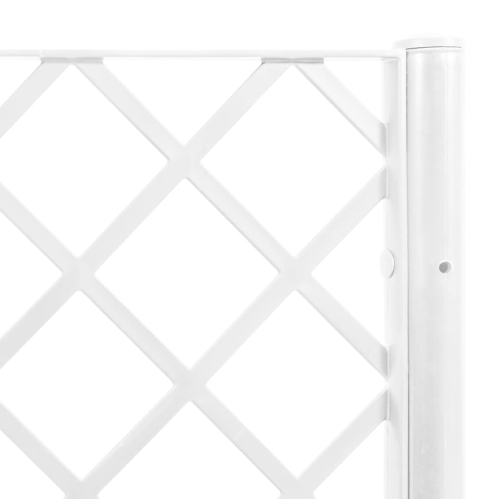 Plantekasse med espalier hvit 120x40x142 cm PP