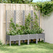 Plantekasse med espalier lysegrå 160x40x142 cm PP