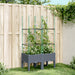 Plantekasse med espalier blågrå 80x40x142,5 cm PP