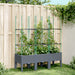 Plantekasse med espalier blågrå 120x40x142,5 cm PP