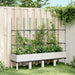 Plantekasse med espalier hvit 160x40x142,5 cm PP