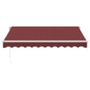 Manuell uttrekkbar markise med LED burgunder 300x250 cm