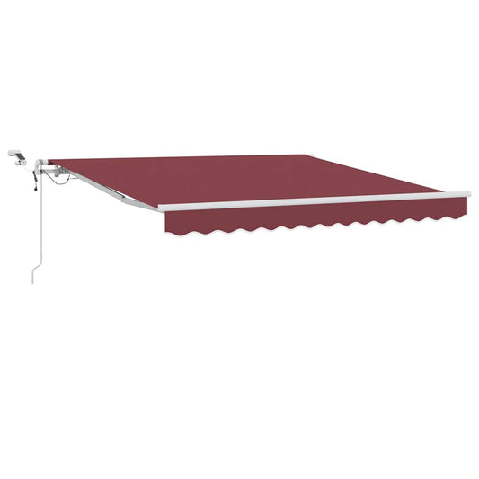 Automatisk uttrekkbar markise med LED burgunder 300x250 cm