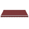 Manuell uttrekkbar markise med LED burgunder 400x300 cm