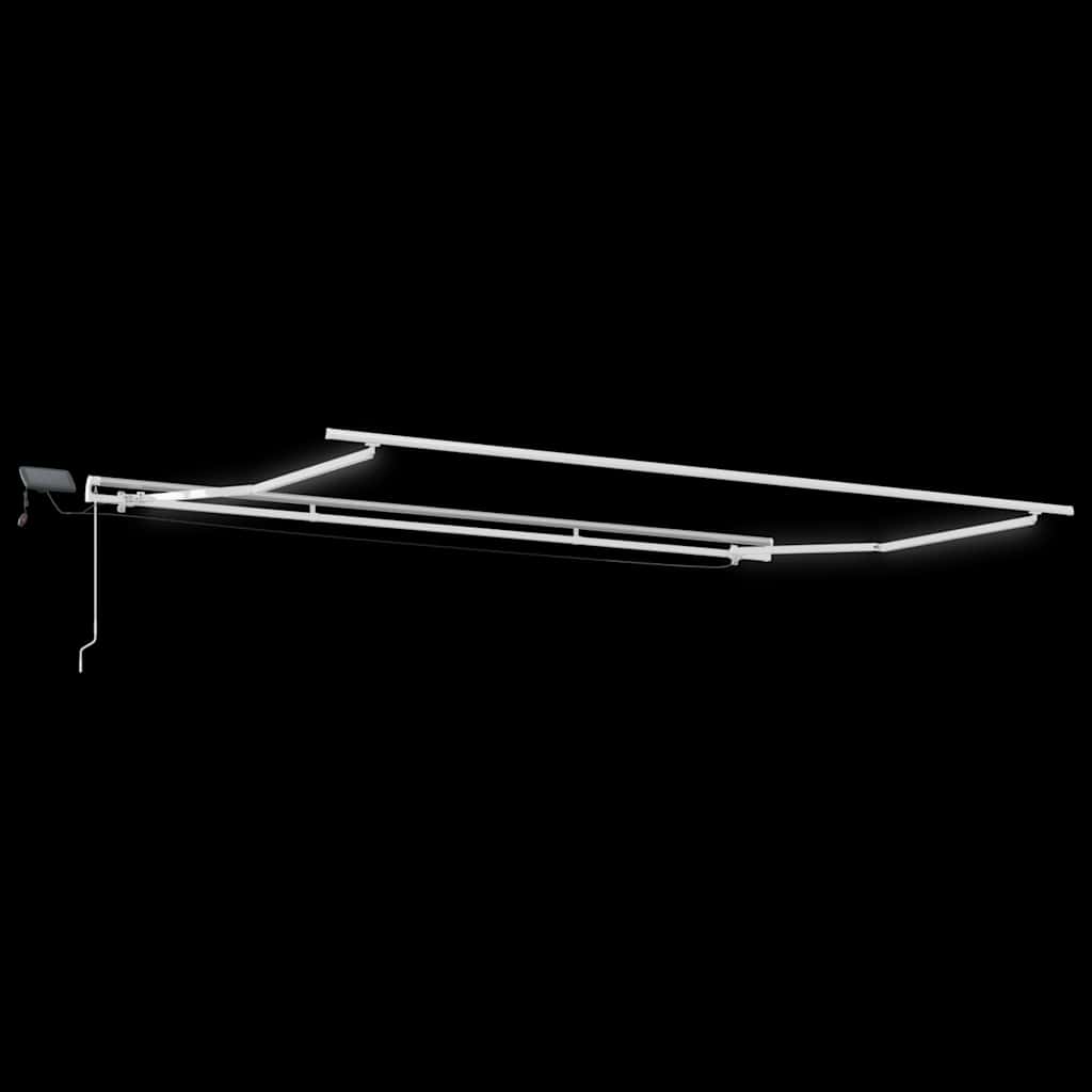 Manuell uttrekkbar markise med LED burgunder 450x300 cm