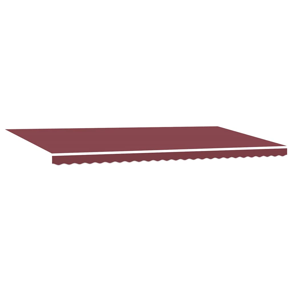 Manuell uttrekkbar markise med LED burgunder 600x300 cm