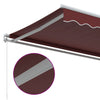 Manuell uttrekkbar markise burgunder 350x250 cm