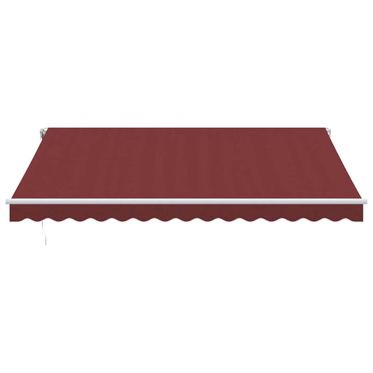 Automatisk uttrekkbar markise burgunder 400x300 cm