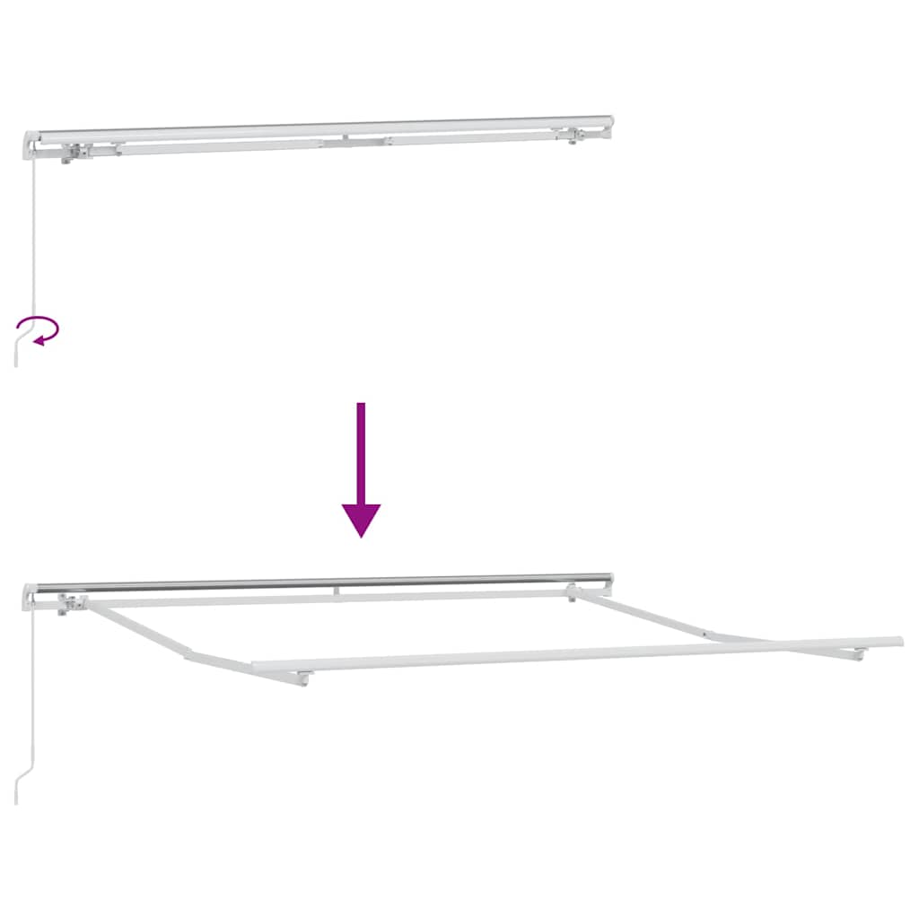 Manuell uttrekkbar markise burgunder 300x250 cm vidaXL