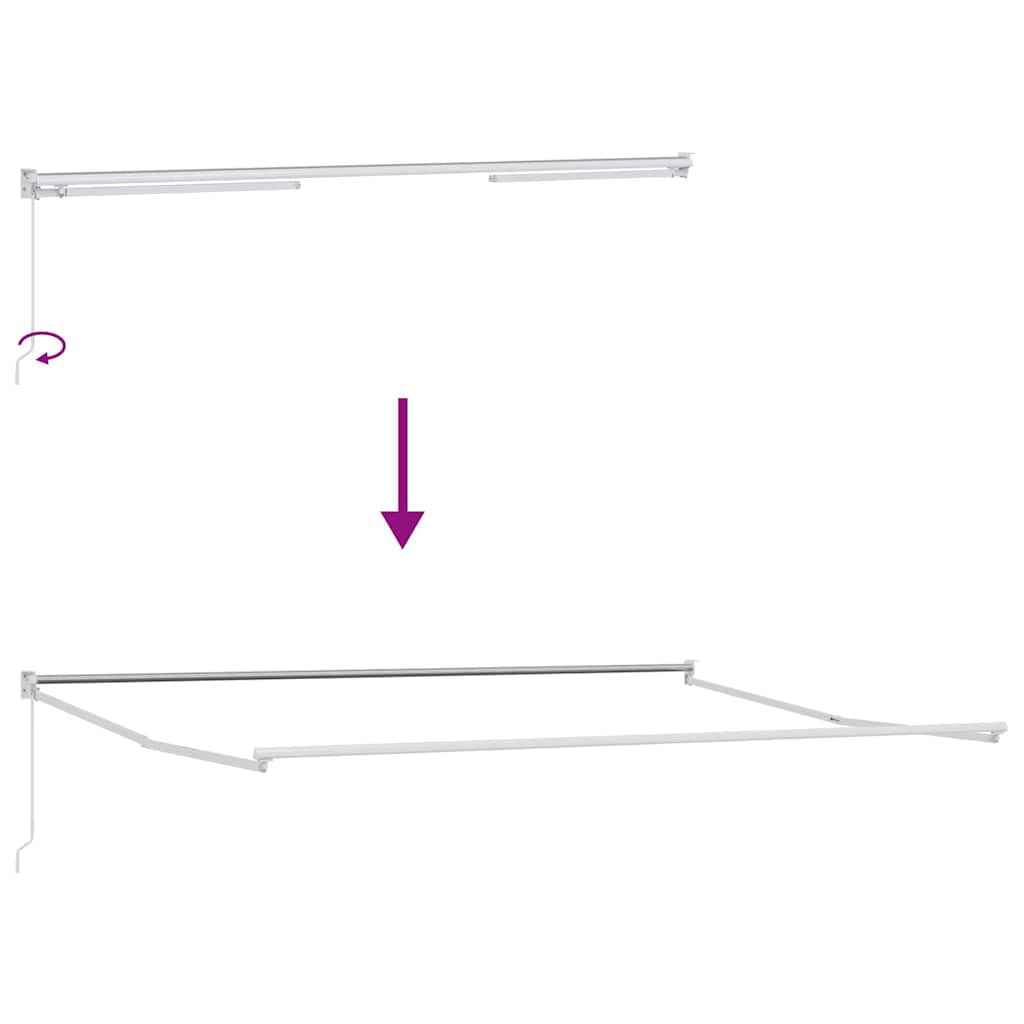 Manuell uttrekkbar markise burgunder 400x300 cm vidaXL