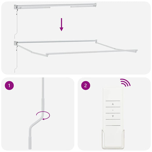 Automatisk uttrekkbar markise med LED burgunder 300x250 cm vidaXL