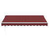 Automatisk uttrekkbar markise med LED burgunder 350x250 cm