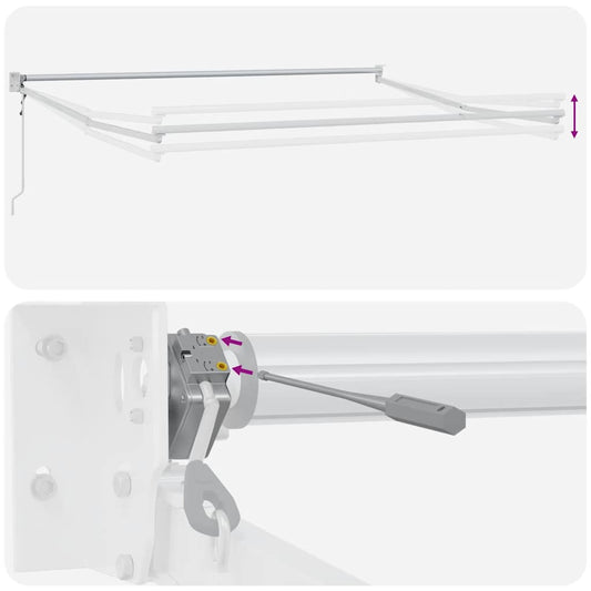 Automatisk uttrekkbar markise burgunder 400x300 cm vidaXL