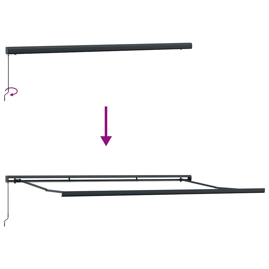 Manuell uttrekkbar markise burgunder 400x300 cm