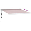 Automatisk uttrekkbar markise med LED burgunder 300x250 cm