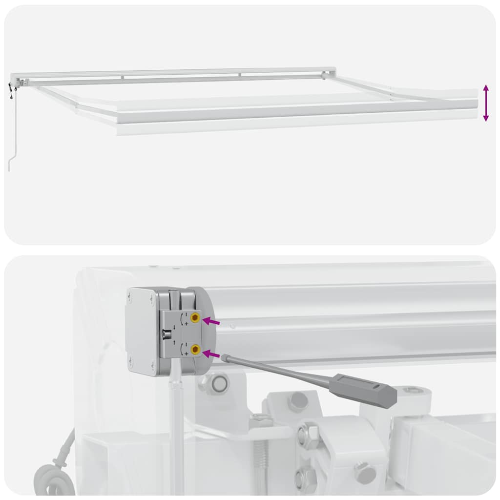 Automatisk uttrekkbar markise burgunder 450x300 cm