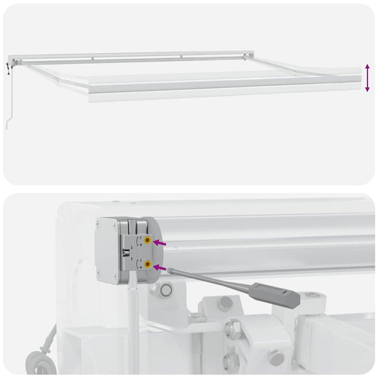 Automatisk uttrekkbar markise burgunder 450x300 cm