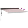 Automatisk uttrekkbar markise med LED burgunder 300x250 cm