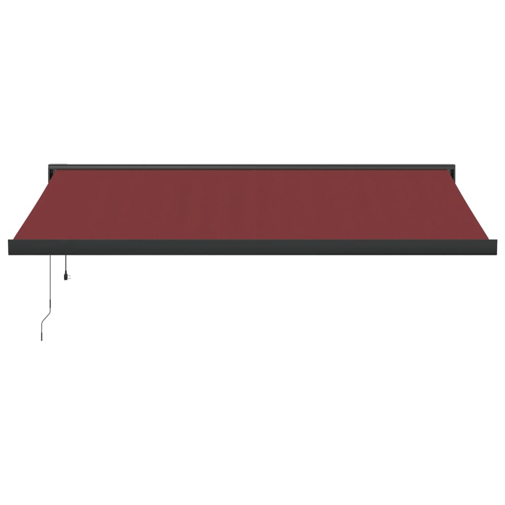 Automatisk uttrekkbar markise burgunder 400x300 cm