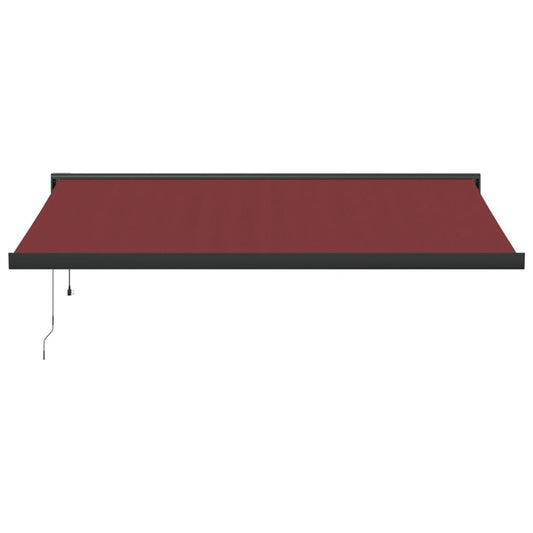 Automatisk uttrekkbar markise burgunder 400x300 cm