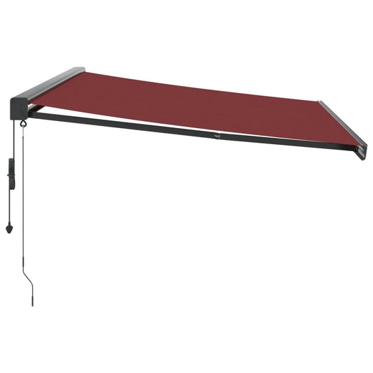 Automatisk uttrekkbar markise burgunder 400x300 cm
