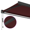Automatisk uttrekkbar markise burgunder 400x300 cm