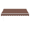 Manuell uttrekkbar markise med LED brun 300x250 cm