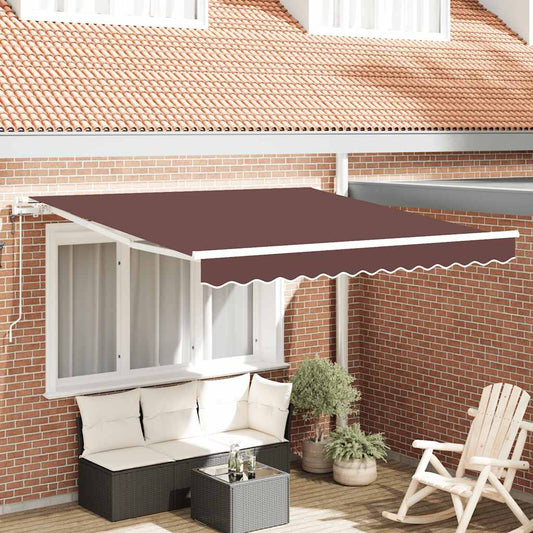 Automatisk uttrekkbar markise burgunder 300x250 cm