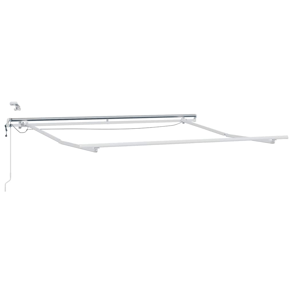 Automatisk uttrekkbar markise med LED brun 300x250 cm