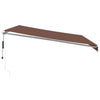 Automatisk uttrekkbar markise med LED brun 450x300 cm