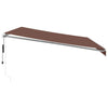 Automatisk uttrekkbar markise med LED brun 500x300 cm