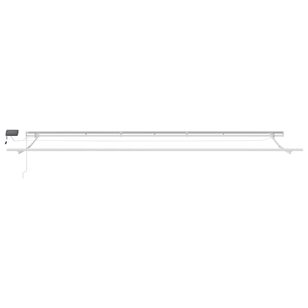 Manuell uttrekkbar markise med LED brun 600x300 cm