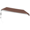 Automatisk uttrekkbar markise med LED brun 600x300 cm