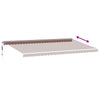 Automatisk uttrekkbar markise med LED brun 600x300 cm