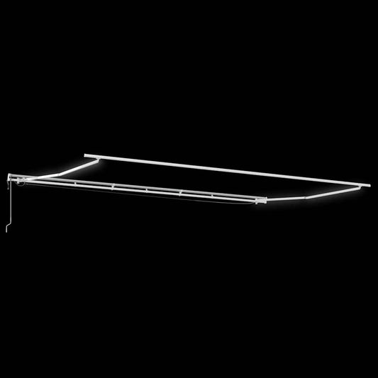 Automatisk uttrekkbar markise med LED brun 600x300 cm