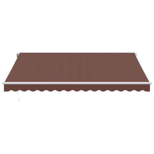 Automatisk uttrekkbar markise brun 400x350 cm