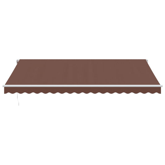Automatisk uttrekkbar markise brun 450x350 cm