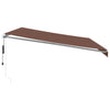 Automatisk uttrekkbar markise med LED brun 500x350 cm