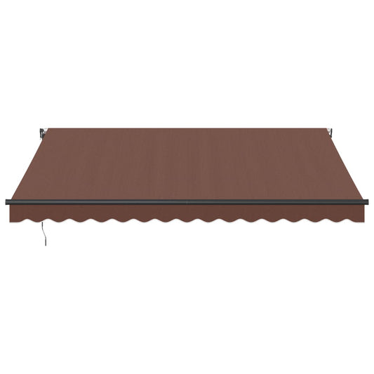 Automatisk uttrekkbar markise brun 400x350 cm