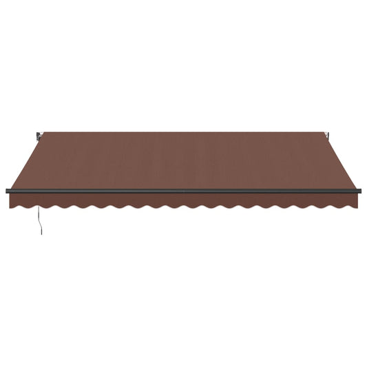 Automatisk uttrekkbar markise brun 450x350 cm