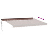 Automatisk uttrekkbar markise med LED brun 500x350 cm