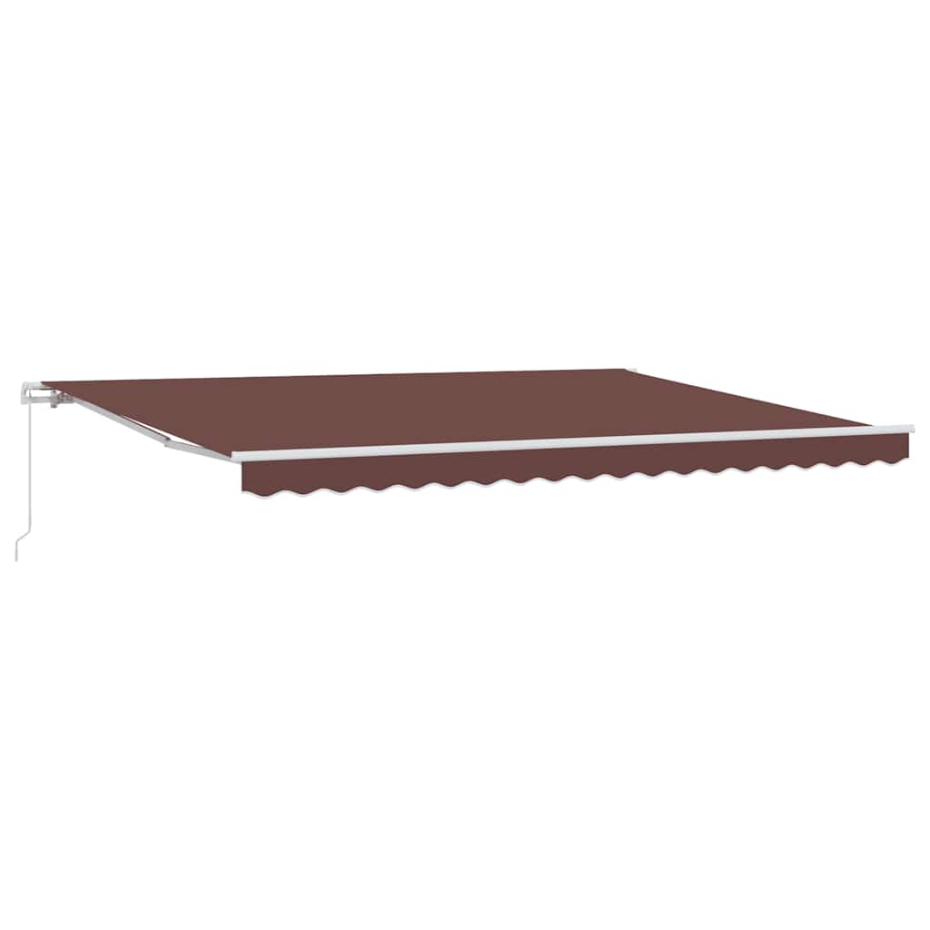 Manuell uttrekkbar markise brun 450x300 cm