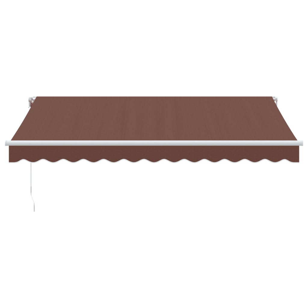 Manuell uttrekkbar markise brun 350x250 cm