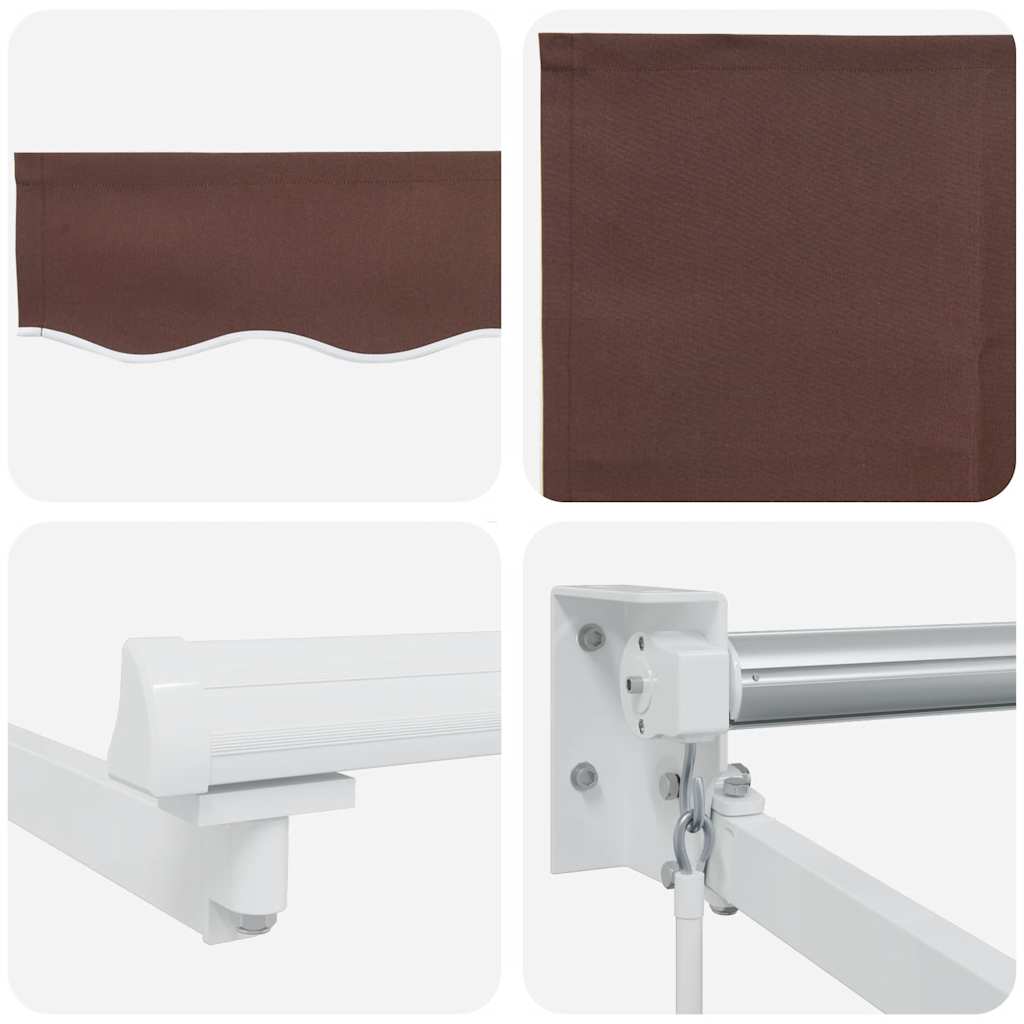 Manuell uttrekkbar markise brun 300x250 cm