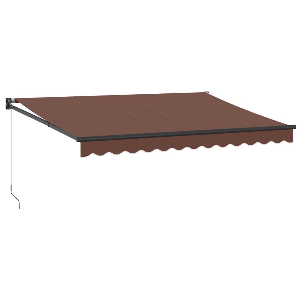 Manuell uttrekkbar markise brun 350x250 cm