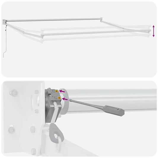 Automatisk uttrekkbar markise burgunder 300x250 cm