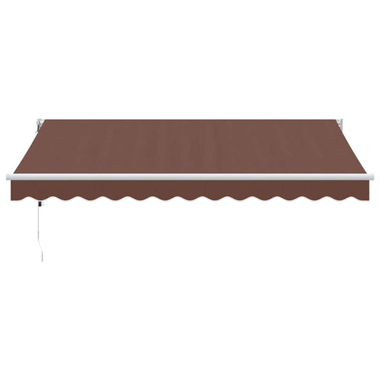 Automatisk uttrekkbar markise brun 350x250 cm