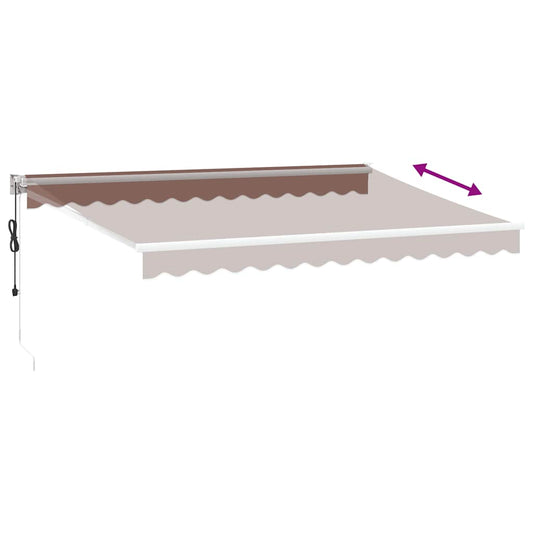 Automatisk uttrekkbar markise brun 350x250 cm