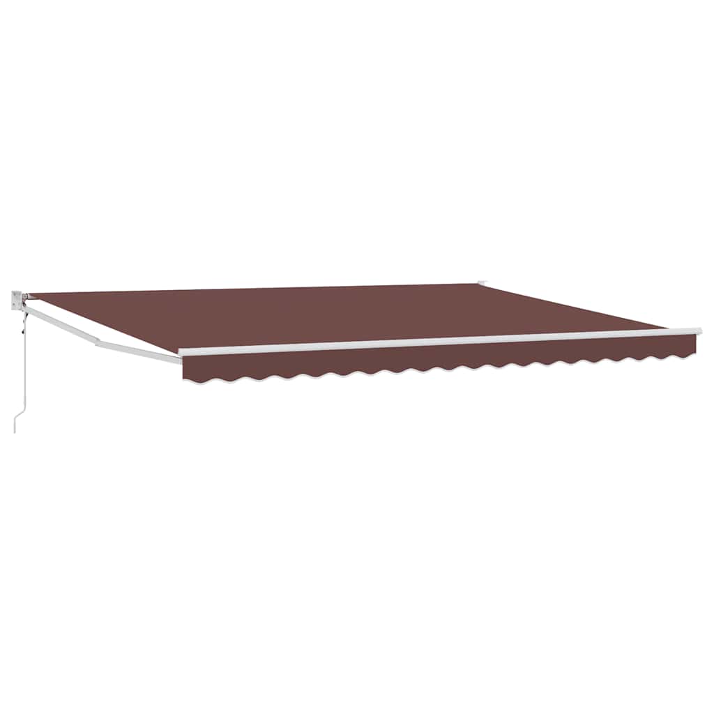 Automatisk uttrekkbar markise brun 450x300 cm