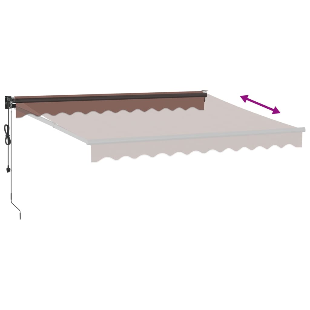 Automatisk uttrekkbar markise burgunder 300x250 cm